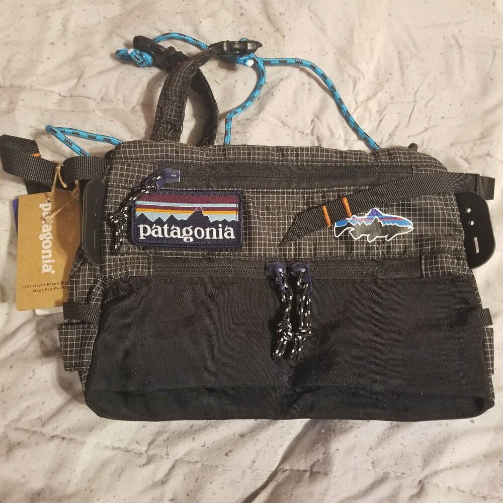 Patagonia Fishing Wader Work Station crossbody bag Black / dark Grey  NEW